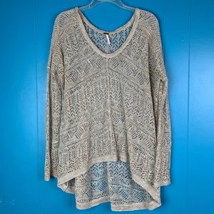 50% OFF Free People Loose Knit Hi-Low Sweater (76)